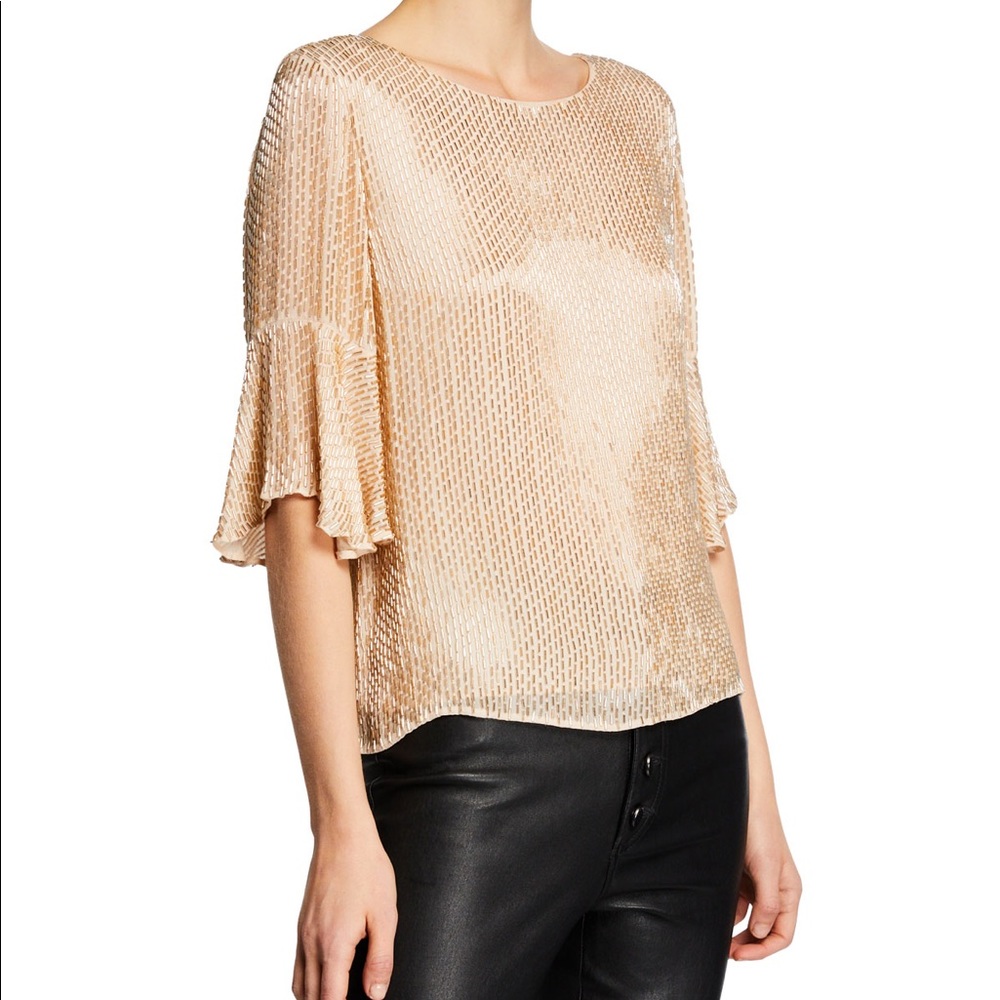 Alice+ Olivia sequin top NWT $495 XS